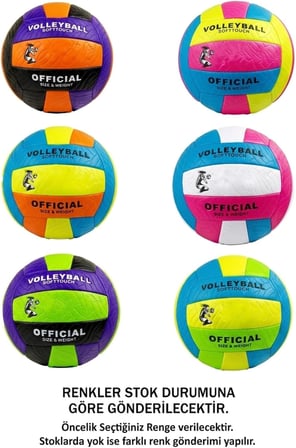 Softtouch Voleybol Topu Resmi Boyut No: 5 Premium Dikişli Çift Astarlı İç ve Dış Mekan için Maç ve Antrenman Topu (Pompa Hediyeli)
