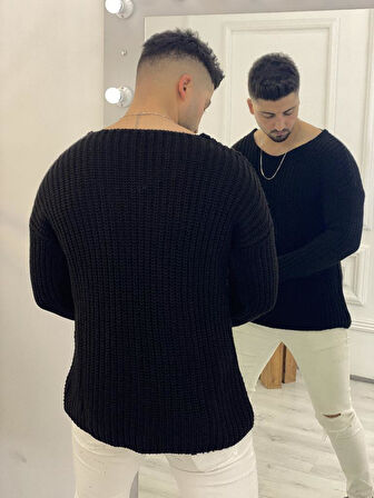 Kazak Oversize Triko Bol Kesim Salaş Kazak