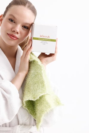 Süper Esnek Yeşil Banyo Lifi Tüm Cilt Tiplerine Uygun Duş Lifi Unisex 20x30 Cm