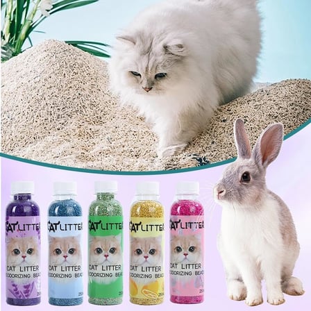 Kedi Kumu Koku Giderici Granül Parfüm - Uzun Süreli Ferahlık Sunan Kedi Kumu Kokusu Giderici, Etkili Koku Nötrleştirici 250 Ml (Lavanta)