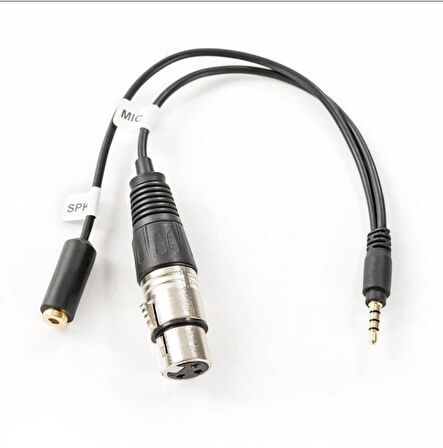 XLR Dişi Mikrofon - Kulaklık Jaklı 3.5mm TRRS Erkek Adaptörü