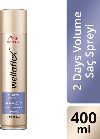 Wellaflex 2 Days Volume 2 Gün Boyunca Hacim Veren Saç Spreyi Extra Strong Hold - 400 ml
