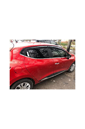 Renault Clio 4 Uyumlu Hb Krom Yan Kapı Çıtası 4 Kapı 2012-2018 P. Çelik