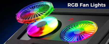 Classone GT102 Gaming Laptop Soğutucu, 2200rpm, Rgb Işıklı, Led Display, Notebook Soğutucu Stand