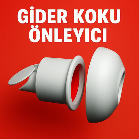 3’lü Set – Koku Yok! Çekvalfli Adaptör Conta – Lavabo Gideri Koku ve Geri Akış Önleyici
