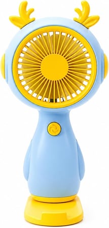Sevimli Geyik Tasarımlı Mini El Fanı – USB Şarjlı Sessiz Taşınabilir Masaüstü Vantilatör 5669 (gold)