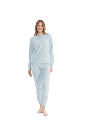 U.S. Polo Assn. Kadın Uzun Kollu Yuvarlak Yaka Pijama Takımı S25080