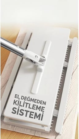 Döner Başlıklı Mini Temizlik Paspası, Hijyenik Temassız Kullanım,Islak Mendil Uyumlu,Tüm Bezlerle Uyumlu Akıllı Mop (Tembel Mop)