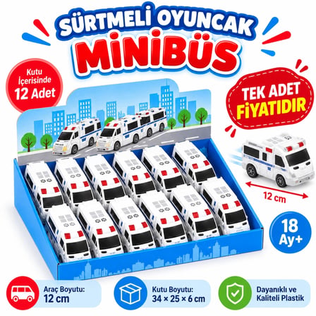 URT004-02 BY ŞEHRİN KIRILMAZLARI SÜRMELİ EKİP OTOSU (adet fiyatıdır)