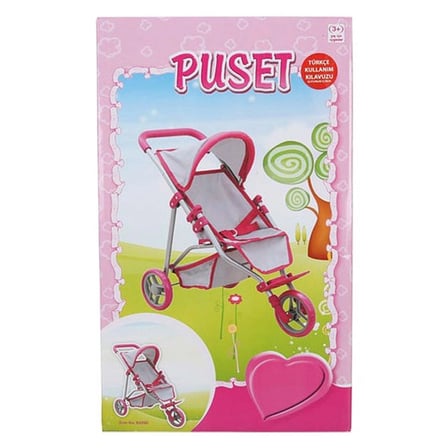 Urfakent 3 Tekerlekli Pembe Gri Puset