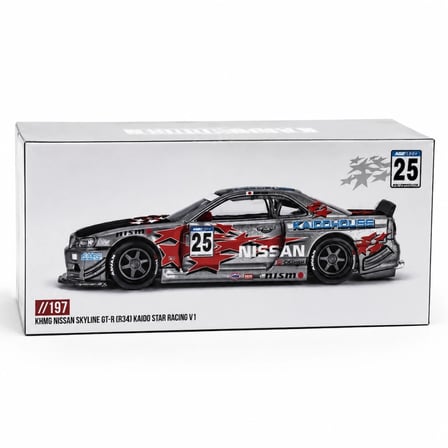 Model Araç x KaidoHouse 1/64 Nissan Skyline GT-R (R34) Kaido Star Racing V1