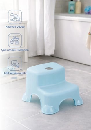 Çok Amaçlı Katlı Basamak 516 (Yeni) Soft Mavi