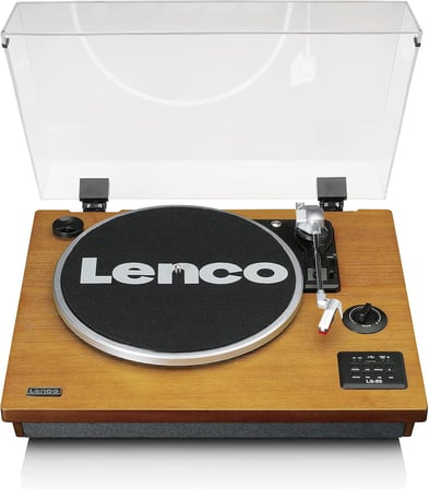 LS-55 pikap entegre hoparlörlü - Bluetooth alıcısı - MP3'ten doğrudan kodlama - 2 x 5 Watt RMS - USB girişi - AUX - kahverengi