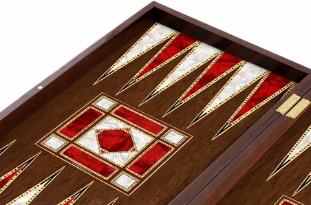 Star Tavla Platin Sedef Büyük Boy 12 mm MDF Kasa, Parlak Selefon Kaplama, Çizilmeye Karşı Dirençli Coex Kaplama Mıknatıslı Kapama Şık ve Kaliteli Sağlam