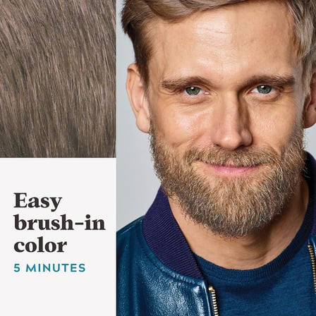Just For Men Bıyık ve Sakal, Gri Saçlar için Sakal Boyama Kolay Uygulama için Fırça Dahil, Biotin Aloe ve Hindistan Cevizi Yağı ile Sağlıklı Yüz Saçları için - Açık Kahverengi, M-25