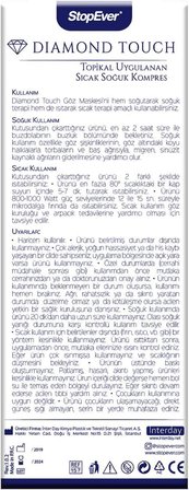 Diamond Touch Göz Maskesi | Soğuk &amp; Sıcak Kullanıma Uygun | Migren, Sinüzit, Arpacık ve Göz Yorgunluğu için Rahatlatıcı Etki