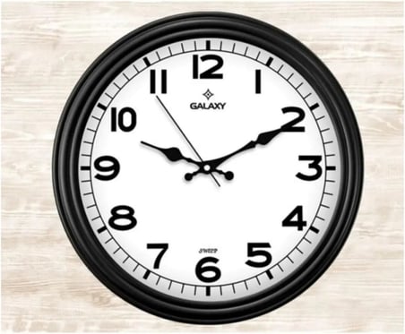 D-200-K Klasik Kadran Siyah Renk Sessiz Akar 30 cm Duvar Saati