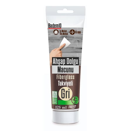 Ahşap Parke Tamir Macunu GRİ Mobilya Masa Dolgu Çatlak Çizik Giderici 125 ML Kullanım Hazır