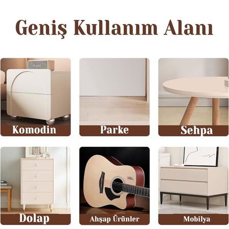 Ahşap Parke Tamir Macunu GRİ Mobilya Masa Dolgu Çatlak Çizik Giderici 125 ML Kullanım Hazır