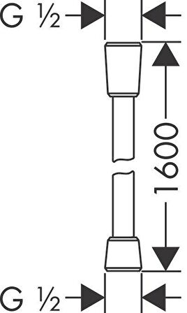 Hansgrohe Isiflex® Duş Hortumu 160 cm Parlak Altın optik