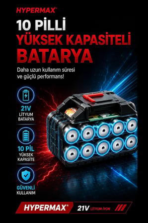 Kablosuz Hava Üfleyici Fan 10 Pilli 12.000 mAh Jet Turbo Motorlu Bahçe Yaprak Üfleme ve Araç Kurutma Makinesi