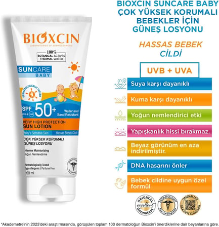 Hassas Ciltler İçin Çok Yüksek Korumalı Mineral Güneş Kremi Bebek 50 SPF 100 ml