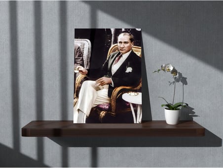 Lona Sanat Atatürk Portresi Kanvas Tablo;Renkli 50 X 70