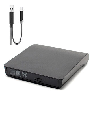 Harici DVD Sürücü USB 3.0 veya Type-c Cd Dvd Yazıcı Okuyucu Taşınılabilir Pc Dizüstü Uyumlu 12.7mm 