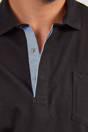 Erkek Basic Cepli Çıtçıtlı Dar Kahverengi Polo Yaka Tişört