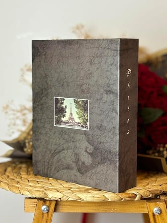 Rabsev Fotoğraf Albümü 10x15cm 200 Lük Renkli Eyfel Kulesi Desenli Anı Albümü