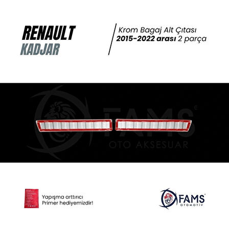 RENAULT KADJAR 2015-2022 Arası Bagaj İç Eşik Koruma 2 Prç. P.Çelik TAŞLI