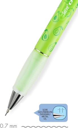 DEEP MEKANIK KURSUN KALEM 07MM FOS YESIL AVOKADO