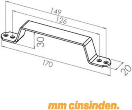 Mat Siyah Renk Metal El Tutamagı Çekme Kolu Kapı Tutma Kulbu 17 cm Kulp Kapı Tutamağı Kulpu