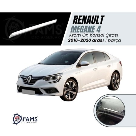 Renault Megane 4 Krom Ön Konsol Çıtası 2016-2020 Arası P. Çelik