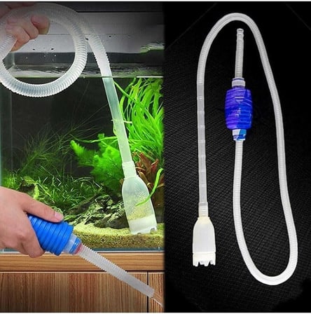 DUFFA Akvaryum Pompalı Dip Sifonu, Akvaryum Boşaltma Hortumu, Kolay Su Boşaltma Tahliye Pompalı Hortum