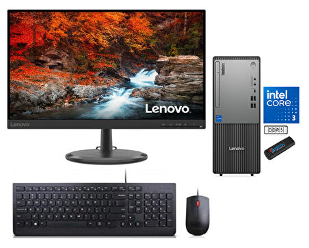 Lenovo Thinkcentre Neo 50T Gen 5 Intel Core I3-13100 8gb Ddr5 512GB SSD Fhd 23.8 Mon. WİN11H Masaüstü Blgisayar NEO12UB0009TRMH02+ZETTAUSBBELLEK