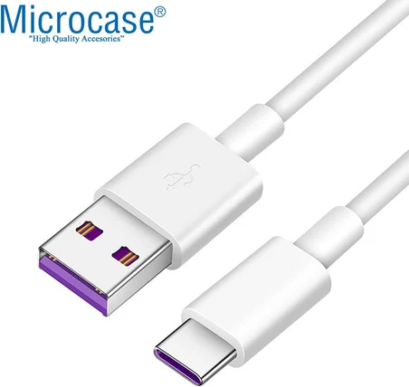 Type-C 5A Hızlı Şarj ve Data USB Kablosu - 100 cm Beyaz AL2713