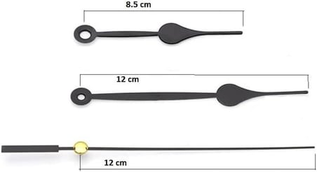 EXİZTİCARET Quartz Akar Sessiz Duvar Saati Mekanizması 18 mm ve Seti (Akrep - Yelkovan - Saniye) Askısız exizNM337