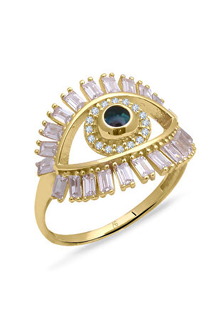 Baget Taşlı Altın Göz Yüzük