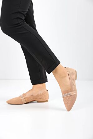 Kadın Düz Taş Triko Babet 7066