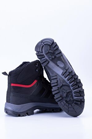 Unisex Thermo Taban İçi Kürklü Outdoor Ayakkabı T40 - Siyah Kırmızı