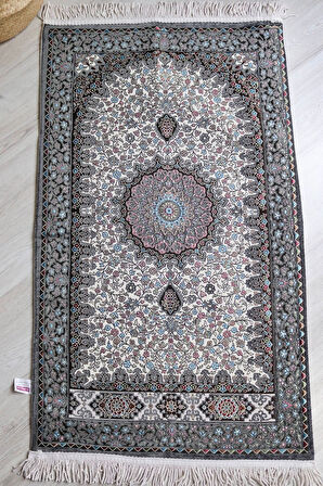 Osmanlı Desen Astarlı Lüks Seccade S1018 Gri