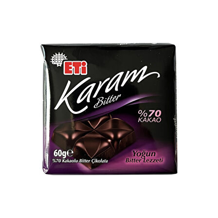 Eti Çikolata Sütlü - Fındıklı - Karam Bitter 60 gr 10 Adet 3 lü Karma Paket