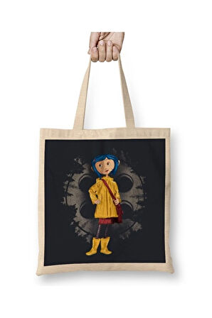Coraline Bez Çanta Uzun Saplı Alışveriş Çantası Plaj Çantası