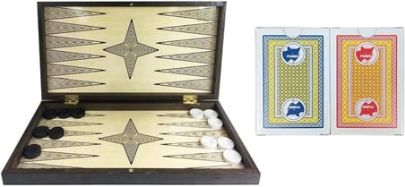 Yakma Desenli Kaplama Tavla (Büyük Boy) – Şık Tasarım, Kaliteli İşçilik, +2 Hediye İskambil Kağıdı