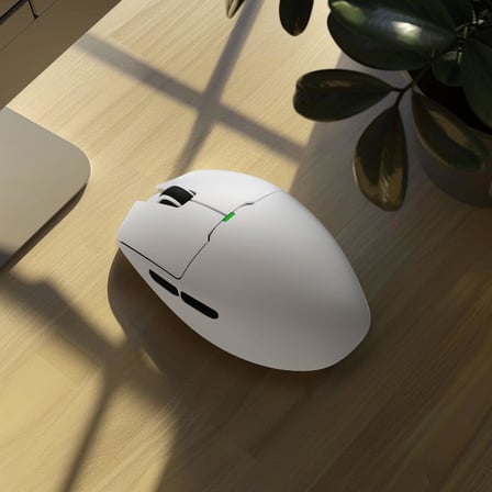 GM80 PLUS Beyaz Kablosuz Gaming Mouse - 12000 DPI, PAW3311 Sensör, 3 Modlu Bağlantı (USB, 2.4G, Bluetooth), Ultra Hafif 52.2g