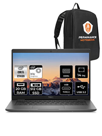 Dell Latitude 3440 i5-1235U 20GB RAM 512GB SSD 14'' FHD FDOS Dizüstü Bilgisayar & PER4 ÇANTA 