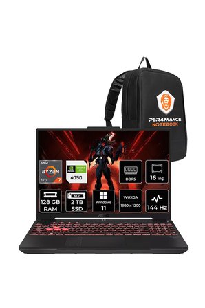TUF A16 Ryzen 7 170 128GB 2TB SSD RTX4050/6GB 16" WUXGA 144Hz W11P Gaming Laptop FA607NUQ