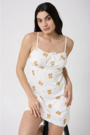 Kadın Gecelik Pijama Elbise 
