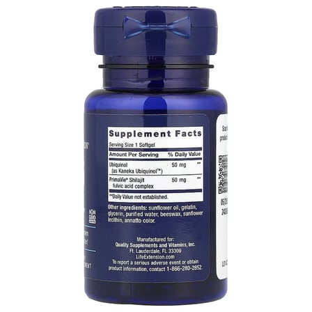 Super Ubiquinol CoQ10 with Enhanced Mitochondrial Support, Heart Health and shilajit 50 mg, 100 softgels